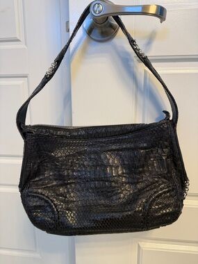 Takashimaya NYC Snakeskin Leather Shoulder Bag